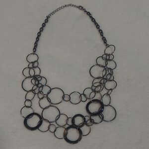 3/$12 Chic Black Circle Necklace